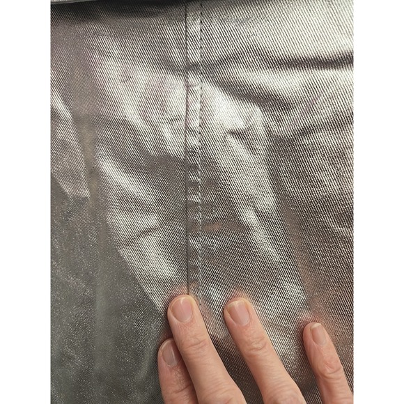 RALPH LAUREN JEANS COMPANY WOMMEN'S SILVE METALLIC JACKET (SIZE M) - Picture 3 of 6